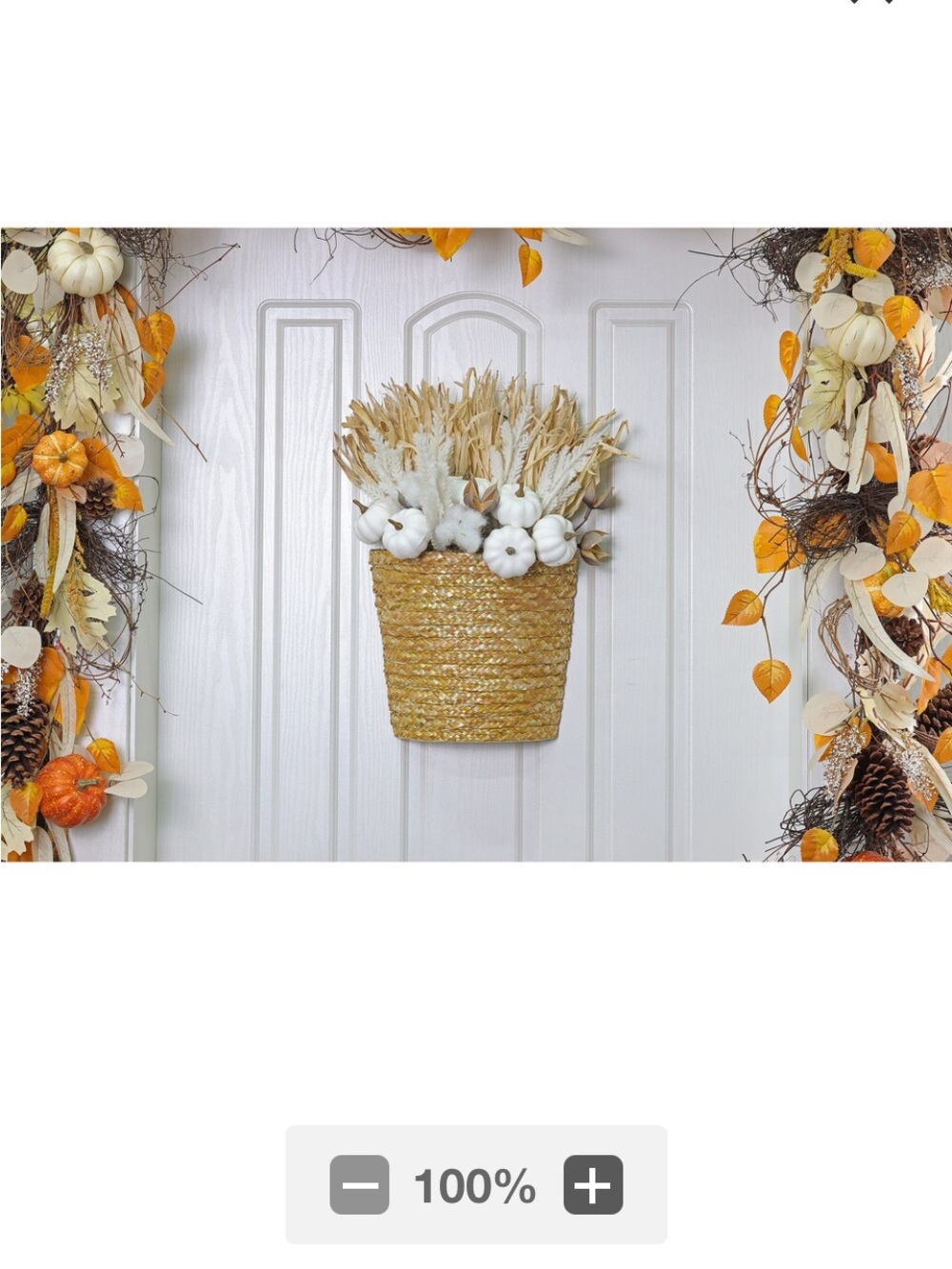 NWT Home Accents Holiday 17.5 in Harvest Rattan Wall Decor
